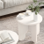 Set de măsuțe de cafea 2 pcs Alb 39.5 x 39.5 x 30 cm GartenMobel Dekor