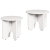 Set de măsuțe de cafea 2 pcs Alb 39.5 x 39.5 x 30 cm GartenMobel Dekor