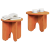 Set de măsuțe de cafea 2 pcs Maro ceruit 39.5 x 39.5 x 30 cm GartenMobel Dekor