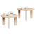 Set de măsuțe de cafea 2 pcs natural 47.5 x 47.5 x 27 cm GartenMobel Dekor