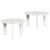 Set de măsuțe de cafea 2 pcs Alb 47.5 x 47.5 x 27 cm GartenMobel Dekor
