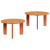 Set de măsuțe de cafea 2 pcs Maro ceruit 47.5 x 47.5 x 27 cm GartenMobel Dekor