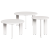 Set de măsuțe de cafea 3 pcs Alb 47.5 x 47.5 x 27 cm GartenMobel Dekor