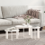 Set de măsuțe de cafea 3 pcs Alb 47.5 x 47.5 x 27 cm GartenMobel Dekor