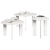 Set de măsuțe de cafea 3 pcs Alb 47.5 x 47.5 x 27 cm GartenMobel Dekor