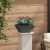 Ghiveci din plastic 5 pcs Negru 35 x 35 x 15 cm Oțel GartenMobel Dekor