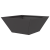 Ghiveci din plastic 5 pcs Negru 35 x 35 x 15 cm Oțel GartenMobel Dekor