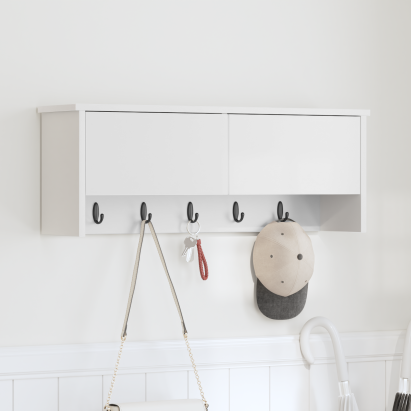 Răcător de paltoane montat pe perete Alb 80 x 20 x 30 cm GartenMobel Dekor