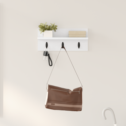 Răcător de paltoane montat pe perete Alb 40 x 10.5 x 18 cm GartenMobel Dekor