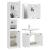 Set dulapuri de baie, 3 piese, alb, lemn prelucrat GartenMobel Dekor