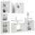 Set dulapuri de baie, 4 piese, alb, lemn prelucrat GartenMobel Dekor