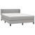 Pat box spring cu saltea, gri deschis, 140x190 cm, textil GartenMobel Dekor