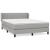 Pat box spring cu saltea, gri deschis, 140x190 cm, textil GartenMobel Dekor