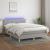 Pat cu arcuri, saltea și LED, gri deschis, 140x200 cm, textil GartenMobel Dekor
