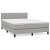Pat box spring cu saltea, gri deschis, 140x190 cm, textil GartenMobel Dekor