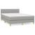 Pat box spring cu saltea, gri deschis, 140x190 cm, textil GartenMobel Dekor