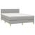 Pat box spring cu saltea, gri deschis, 140x190 cm, textil GartenMobel Dekor
