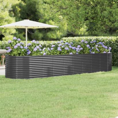 Strat înălțat grădină 396x100x68 cm oțel vopsit electrostatic GartenMobel Dekor