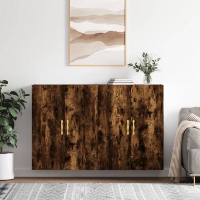 Dulapuri montate pe perete, 2 buc, stejar afumat, 69,5x34x90 cm GartenMobel Dekor