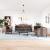 Set canapele Chesterfield cu 3 locuri, maro, piele eco. GartenMobel Dekor