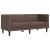 Set canapele Chesterfield cu 3 locuri, maro, piele eco. GartenMobel Dekor