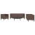 Set canapele Chesterfield cu 3 locuri, maro, piele eco. GartenMobel Dekor