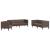 Set canapele Chesterfield cu 3 locuri, maro, piele eco. GartenMobel Dekor