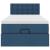 Cadru de pat otoman cu saltea țesătură albastră 90x190cm GartenMobel Dekor
