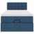 Cadru de pat otoman cu saltea țesătură albastră 90x190cm GartenMobel Dekor