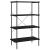 Unitate cu rafturi pe 4 niveluri, negru, 80x40x130 cm GartenMobel Dekor