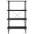 Unitate cu rafturi pe 4 niveluri, negru, 80x40x130 cm GartenMobel Dekor