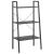 Raft de sine stătător cu 3 niveluri, negru, 56x35x108 cm GartenMobel Dekor