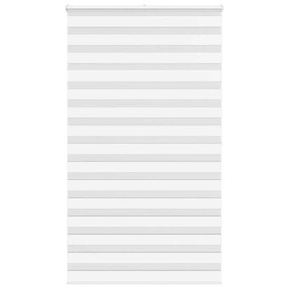 Jaluzea tip zebra alb lățime țesătură 115,9 cm poliester GartenMobel Dekor