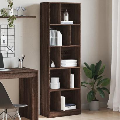 Bibliotecă, stejar maro, 57x28,5x174 cm, lemn prelucrat GartenMobel Dekor