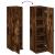 Dulap de baie cu suport role, stejar fumuriu, 20,5x22x72 cm GartenMobel Dekor