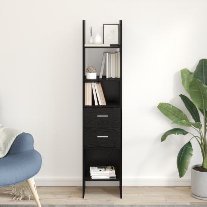 Dulap pentru cărți Stejar negru 40 x 35 x 180 cm Lemn compozit GartenMobel Dekor