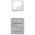 Dulap de Baie Gri Betonal 41 x 38.5 x 48 cm Lemn compozit GartenMobel Dekor