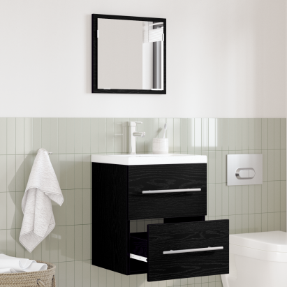 Dulap de Baie Stejar negru 41 x 38.5 x 48 cm Lemn compozit GartenMobel Dekor
