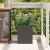 Vază pentru Grădină Negru 32 x 32 x 40 cm Oțel laminat la rece GartenMobel Dekor