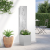 Ghiveci de Grădină cu Panou Decorativ Argintiu 32 x 140 cm GartenMobel Dekor