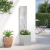 Ghiveci de Grădină cu Panou Decorativ Argintiu 32 x 140 cm GartenMobel Dekor