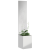Ghiveci de Grădină cu Panou Decorativ Argintiu 32 x 140 cm GartenMobel Dekor