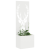 Ghiveci de Grădină cu Panou Decorativ Alb 50 x 140 cm GartenMobel Dekor