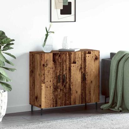 Bufet cu depozitare cu ușă Maro 90 x 34 x 80 cm Lemn compozit GartenMobel Dekor