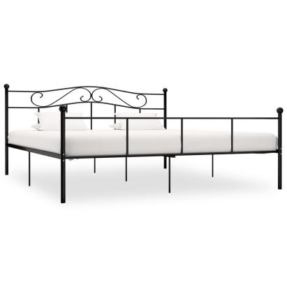 Cadru de pat, negru, 180 x 200 cm, metal GartenMobel Dekor