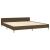 Cadru de pat cu tăblie, maro închis, 180x200 cm, textil GartenMobel Dekor