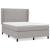 Pat box spring cu saltea, gri deschis, 140x190 cm, textil GartenMobel Dekor