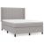 Pat box spring cu saltea, gri deschis, 140x190 cm, textil GartenMobel Dekor