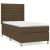 Pat box spring cu saltea, maro închis, 100x200 cm, textil GartenMobel Dekor