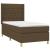 Pat box spring cu saltea, maro închis, 100x200 cm, textil GartenMobel Dekor